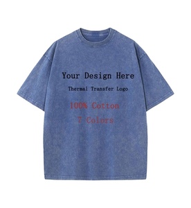 T-shirts personnalisés en coton lourd 230 g/m² pour hommes et femmes, coupe décontractée, style vintage, tailles S-XL - Product Image 2