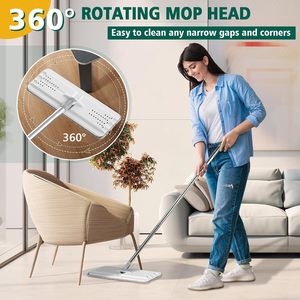 <b>Cleaning</b> Flat <b>Mop</b> Household <b>Cleaning</b> Tools Microfiber Floor Dust <b>Mop</b> With Bucket - Product Image 4