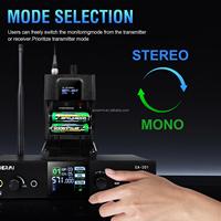 Système de monitoring intra-auriculaire sans fil stéréo UHF EA-201 avec 1 récepteur Bodypack, émetteur métallique, portée 80M, Bluetooth pour scène, groupe, studio