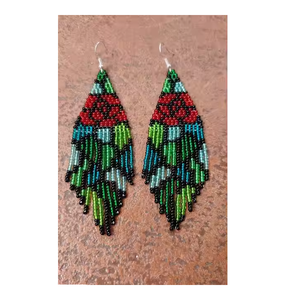 Pendientes Largos con Borlas y Cuentas en Forma de Flor, Joyería de Moda Hecha a Mano para Mujer, Diseño de Tendencia - Product Image 2