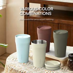 Nuova Tazza da Caffè Hong Ling: Design Innovativo del Coperchio, Apertura Facilitata con un Leggero Spinta, Rimovibile <span class=keywords><strong>e</strong></span> <span class=keywords><strong>Facile</strong></span> da Lavare - Product Image 2