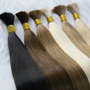 Fornitore all'ingrosso di capelli umani: Capelli brasiliani Remy a doppia trama con cuticole allineate, disponibili in nero, marrone, <span class=keywords><strong>biondo</strong></span> - Product Image 3