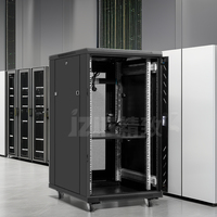 Armoire de serveur de centre de données DDF IT 19 pouces, unités 18U-42U, pour intérieur, avec porte avant en acier et verre, certifiée ISO9001