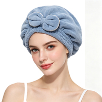Gorro de Secado de Cabello con Lazo de Coral Personalizado de Fábrica, Accesorios de Baño para Mujeres y Niñas, Gorro de Ducha Absorbente y Grueso