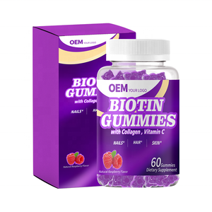 Gummies à la biotine pour cheveux, peau et ongles 3 en 1, emballage personnalisé en usine, plusieurs designs d'étiquettes, options bouteille + boîte et MOQ flexible - Product Image 4