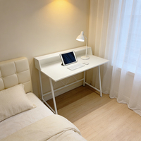 Bureau d'ordinateur blanc pour étudiants avec rangement, bureau d'écriture pour la maison, bureau moderne, table ergonomique pour PC