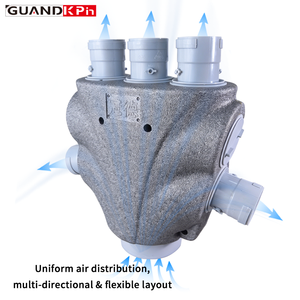 Boîte de collecteur MVHR en polypropylène expansé (EPP) à 7, 8 ou 10 ports, insonorisante et acoustique, pour isolation thermique et réduction du bruit - Product Image 2