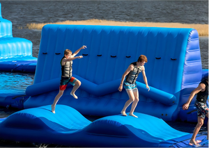 Tapis flottant gonflable pour l'eau - Plateforme de détente et de jeu multi-personnes à profil bas pour <span class=keywords><strong>eaux</strong></span> peu profondes - Product Image 3