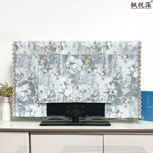 Protector de <span class=keywords><strong>TV</strong></span> Maple <span class=keywords><strong>Joy</strong></span> con Bordado de Hilo Dorado y Elegante Ribete de Encaje, Lujoso y Estético, Antipolvo, Universal para Pantallas de Hogar - Product Image 4
