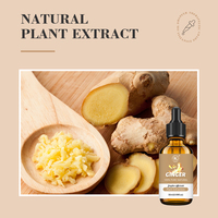 Huile essentielle de gingembre chinois pour diffuseur d'aromathérapie, cheveux de peau-Extrait de plantes naturelles pures 100%, qualité supérieure | OEM, 30mL
