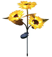 Lampe solaire LED extérieure étanche en forme de tournesol pour jardin, patio, pelouse, allée, paysage, décoration de vacances