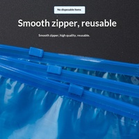 Sac d'emballage pour vêtements et chaussettes en plastique PE bleu semi-transparent épais et personnalisé