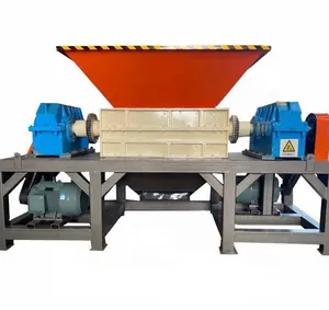 Double / Two Shaft Shredder for Recycling Metal Scraps / Used Tires / Solid Waste / Plastic / Wood