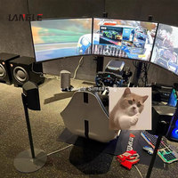 Simulateur de conduite à 3 écrans avec plate-forme de mouvement 6 DOF Cylindre électrique D-box Motion Set Simulator Cockpit