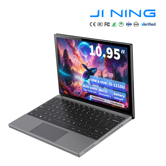 New 10.95 Inch 2 1 Touchscreen Laptop Intel I3-1215U Windows 10/11 Multiple Interfaces Slim Portable Wholesale