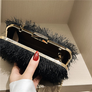2025 nouveau Offre Spéciale élégant gland plume personnalisé pochettes métal loquet femmes sacs à main pour pochette sacs de soirée - Product Image 2