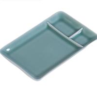 Assiette à dîner divisée en céramique de porcelaine de qualité supérieure, 9 pouces, avec 3 compartiments, pour la restauration à domicile, les restaurants et les traiteurs