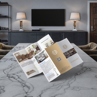 Service d'impression de brochures et de dépliants en papier d'art CMJN personnalisé de haute qualité du fabricant Impression en carton de qualité supérieure