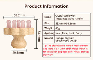 Pietra Naturale <span class=keywords><strong>di</strong></span> Cristallo <span class=keywords><strong>per</strong></span> Guasha, Pettine Gua Sha, Pettine <span class=keywords><strong>per</strong></span> <span class=keywords><strong>Massaggio</strong></span> del Cuoio Capelluto, Massaggiatore in Legno <span class=keywords><strong>per</strong></span> il Cuoio Capelluto, Pettine in <span class=keywords><strong>Giada</strong></span> <span class=keywords><strong>per</strong></span> <span class=keywords><strong>Massaggio</strong></span> alla Testa - Product Image 2