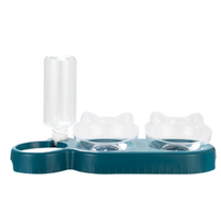 Mangeoire automatique 2 en 1 pour animaux de compagnie | Bols à double oreille pour chat avec distributeur d'eau | Ensemble de bols à nourriture et à eau mignons pour chats et chiens