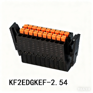 Bloque de Terminales Enchufable KF2EDGKE-2.54mm, Paso de 2.54mm, 2 Pines, 28-20AWG, 150V, 5A, Conexión por Resorte, Cobre Niquelado, Negro Naranja, 8mm - Product Image 4