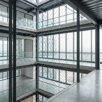 Maille de remplissage architecturale perforée en acier inoxydable 316 de qualité marine, tressée à la main, diamètre du fil 2 mm, maille 6 mm