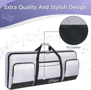 Free sample Key <b>Keyboard</b> Case Carrying Piano Cover, <b>Keyboard</b> Gig Bag with 2-Pocket <b>Keyboard</b> Bag,600D Durable Oxford Inside - Product Image 2