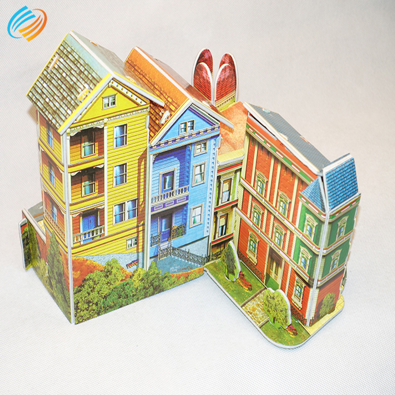 Креативные дешевые 3D Развивающие головоломки дом для детей