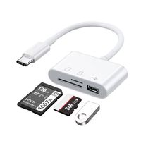 Caméra d'ordinateur à mémoire OTG trois-en-un lecteur de carte SDTF Installation externe lecteur de carte multifonctionnel de type C