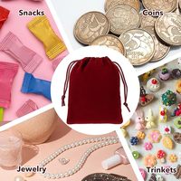 Pochette en velours avec cordon de serrage pour accessoires de téléphone portable et emballage d'électronique grand public