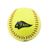 Ballons d'entraînement de softball personnalisés en cuir PU de 12 pouces, haute qualité, prix abordable, pour lancer, frapper et l'entraînement au battement