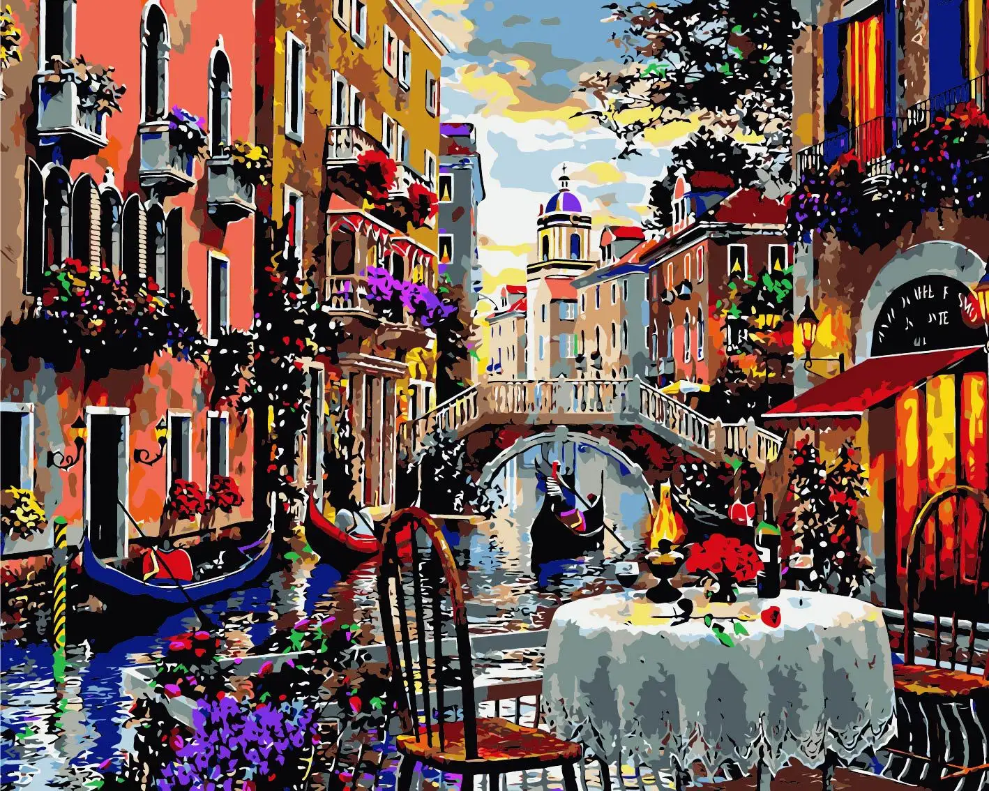 Popular Custom DIY Acrylic Painting Landscape Picture Paint By Numbers For Adults