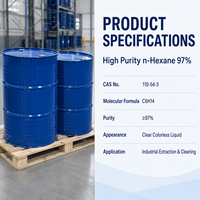 97% n-Hexane CAS 110-54-3 Solvant industriel d'extraction et de nettoyage provenant d'un fournisseur professionnel de solvants hexaniques