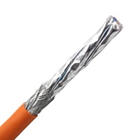 Cable Ethernet CAT7 23AWG 650MHz SFTP Blindado con Lámina de Aluminio Trenzada LSZH Rollo de 1000 Pies (500M) Aislamiento de PE Codificado por Colores