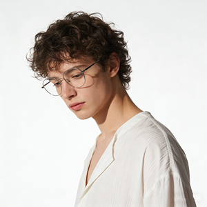 Nouveaux modèles 2026 – Monture de lunettes optiques rondes en métal pour hommes, en acier inoxydable, personnalisable - Product Image 2