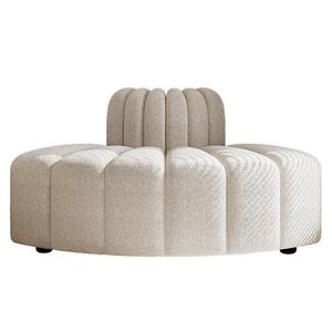 Canapé d'angle moderne incurvé en tissu rembourré, taille et couleur personnalisables pour salon ou bureau - Product Image 5