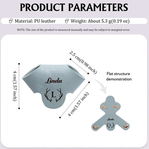 Porta-identificaciones de piel sintética PU transfronterizo con hebilla para estetoscopio, para médicos y enfermeras, accesorio de almacenamiento para equipo de protección médica. - Product Image 2