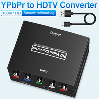 Adaptateur convertisseur vidéo RCA RGB Ypbpr vers HD 1080P avec alimentation USB pour HDTV DVD PS3 Xbox