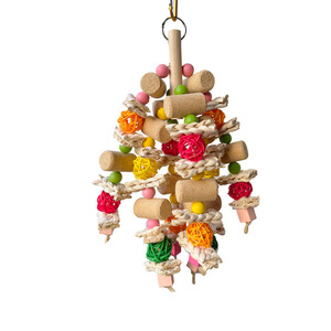 Игрушка для жевания для средних попугаев, украшение для клетки, в форме шишки, однотонная, подвесная, для игр и развлечений, для использования в помещении и на улице, для праздников и повседневного использования - Product Image 5