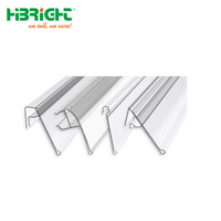 HIGHBRIGHT HBE-PH-Z Porte-étiquettes et porte-panneaux de prix en PVC pour rayonnages de supermarché, pour bande de données transparente en verre JIANGSU