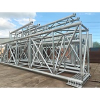 Cobertizo de techo de marco de armazón de tubo de columnas soldadas de acero estructural de metal personalizado para construcción de edificios de salas de exposiciones