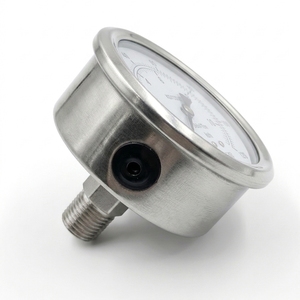 Manomètres en acier inoxydable avec cadran de 0-30/60/100/160/200/250/600/2300 psi ou 160 bar, diamètre 40/63/100/150 mm, raccord mâle NPT 1/4 pouce - Product Image 4