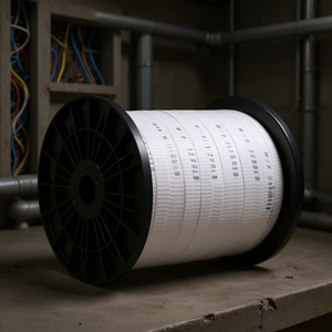 Nastro in Poliestere Bianco 1/2 Pollice X 528 Piedi, Resistenza alla Trazione 1250 Lbf, Nastro Piatto per Cavi Elettrici - Product Image 2