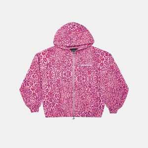 <b>Leopard</b> <b>Print</b> Washed Knitted Digital Printing Zip up Hoodie Men 100% Cotton Loose Fit Hooded <b>Sweatshirt</b> Winter Streetwear - Product Image 4