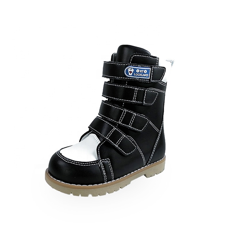 Ортопедические ботинки для мальчиков и девочек, детская обувь из телячьей кожи, с высоким верхом, для клуба, для отдыха, весна-зима
