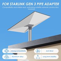Adaptador de Tubo Starlink Gen 3, Soporte para Mástil de 25-53 mm, Compatible con Starlink V3/V4, Conector de Base Triangular de Metal Resistente a la Intemperie