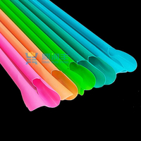 Cuillères et pailles biodégradables compostables en PLA, couleur personnalisée, lisses, écologiques, pour bar, fête, mariage et usage quotidien