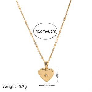 Collier pendentif <span class=keywords><strong>en</strong></span> or <span class=keywords><strong>vermeil</strong></span> avec photo ovale ouvrable <span class=keywords><strong>en</strong></span> forme de cœur, pendentif <span class=keywords><strong>en</strong></span> forme de lotus, <span class=keywords><strong>bijoux</strong></span> <span class=keywords><strong>pour</strong></span> femmes, vente <span class=keywords><strong>en</strong></span> gros - Product Image 5