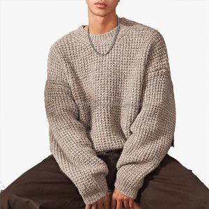 Suéter Retro Cleanfit de Cuello Redondo para Hombre, Otoño Invierno, Estilo Informal, Patrón de Piña, Tejido Grueso, a la Moda - Product Image 2