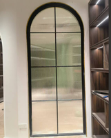Moderno resistente a la intemperie ventanas francesas de aleación de aluminio templado marco de acero sala de estar escalera Casa de Campo diseño persiana Exterior